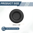 thumbnail image 2 of Uxcell 1Pcs Gas Stove Burner Cap, 75mm / 2.95 Inch Concave Metal Cooker Hat Replacement Burner Crown Flame Cap Cover for Stove Oven Surface Burner Cap, Black, 2 of 7