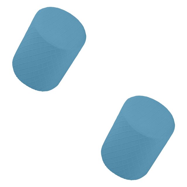 Bewildely Round Stretch Ottoman Slipcovers Footrest Sofa Foot Covers Stool Cover 2piezas Azul