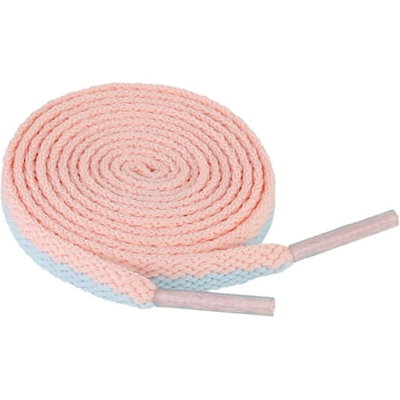 

JISBEIFHA Flat Shoe Laces 2 Color Blocks Athletic Tennis Shoelaces for Sneakers 2 PairsA13557