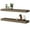 Brown, variant on Jouetondream 24X6 Brown Floating Shelves for Wall, Wood Hanging Shelves up to 20lbs for Bedroom, Bathroom, Kitchen(Set of 2)