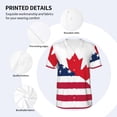thumbnail image 3 of Rateoe USA Canada Flag Pattern Men’s Baseball Short Sleeve Polo Shirt, Midweight Men's Shirt Golf Shirt Polo Shirts Quick Dry Short-XX-Large, 3 of 7
