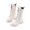 White, variant on Big Girls Riding Boots, Lace Up Low Heel Waterproof Non-slip Winter Shoes,13(Little Kids),White*1
