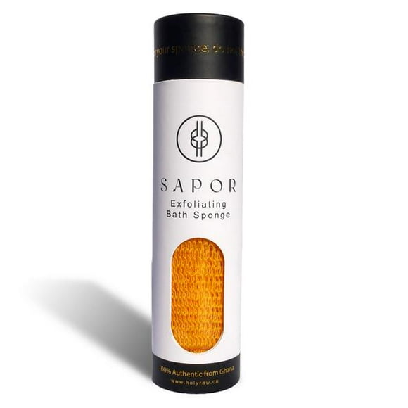 SAPOR - Ghanaian Exfoliating Body Bath Sponge - Golden Yellow | Holy Raw