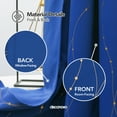 thumbnail image 4 of Deconovo Grommet Blackout Curtains Golden Wave Line with Dots Foil Print Design for Bedroom Window Curtains 42 x 63 inch Royal Blue 2 Drapes, 4 of 7