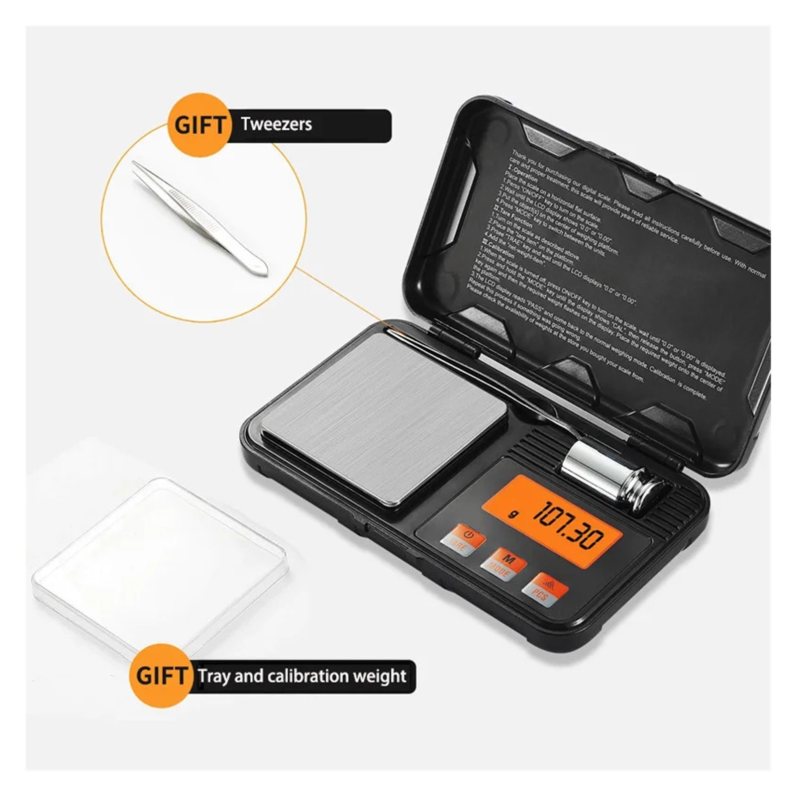 Electronic Digital Scale Portable Mini Balance Precision Pocket Gold Jewelry Carat Diamond Scales ,High-Precision Weighing Technology