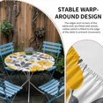 thumbnail image 3 of Round Fitted Tablecloth,Spring Yellow Flower on White Circle Table Cover Waterproof Table Cloth with Elastic Edge,Farmhouse Floral Leaves Outdoor Tablecloths for Kitchen Picnic 36-44in, 3 of 9