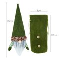 thumbnail image 1 of Tapa de botella de vino de Navidad anciano sin rostro con barba de mano tapa de botella de vino tinto bolsa decoración de botella de vino Bolsa de botella de vino de Navidad, verde, cuerpo de botella 13*28cm XianweiShao 8390614568235, 1 of 1