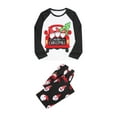 thumbnail image 4 of Christmas Pajamas for Family Gnome Car Letter Print Long Sleeve T-Shirt Trousers Xmas Pajamas Sleepwear Set, 4 of 10