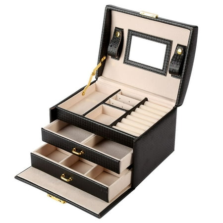 box earring holder jewelry organizer necklace ring storage case walmart