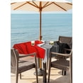 thumbnail image 4 of Square Outdoor Tablecloth With Umbrella Hole And Zipper– Red Gray Beach Coastal Waterproof Patio Table Cover for Party, Picnic, Backyard, 60"x60" , Abstract Geometric Ocean Waves, 4 of 8