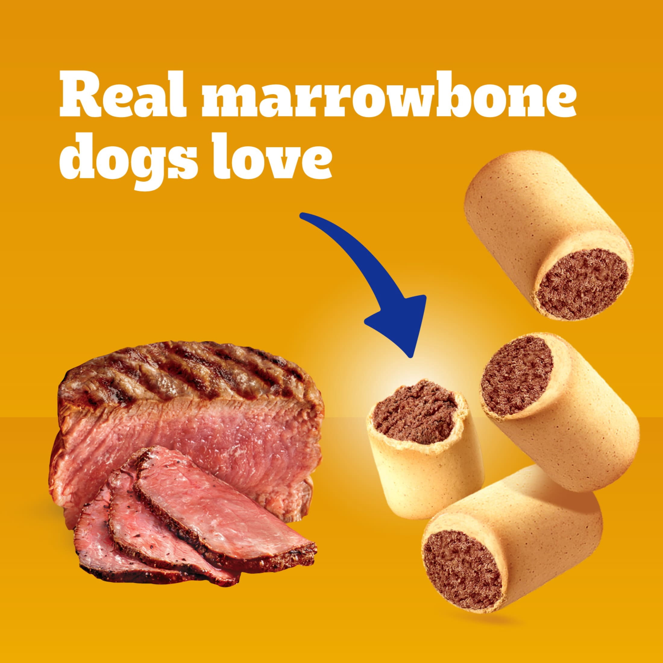 Pedigree Dry Dog Treats Marrobone Real Beef Flavor, 6 Lb. Bag
