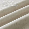 thumbnail image 5 of Linen Curtains 100% Blackout Curtains for Bedroom 108 inch Long Full Light Blocking Nature Linen Blended Window Curtains for Living Room Nickel Grommet (2 Panels, Heathered Linen), 5 of 7
