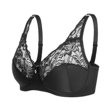Women Comfort Lace Convertible Strapless Front Buckle Lift Bra Wireless Bralette Lace Bralettes Bra for Women Pack for Women with Straps Wireless Bras for Women and Removable Pads