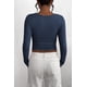 thumbnail image 2 of Camiseta PRETTYGARDEN 2025 Otoño Manga Larga Henley Azul Oscuro M, 2 of 9