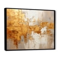 thumbnail image 2 of Designart "Gleaming Gold VI" Abstract Collages Floater Framed Canvas Print, 2 of 7