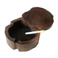 thumbnail image 1 of Ashtray de madera sólida creativa de madera de madera cenicero decoración de ceniceros de moda de cenicero (5 pulgadas), 1 of 4