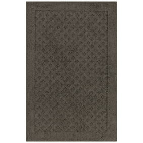 Mainstays Dylan Solid Diamond Indoor Entryway Area Rug, Pewter, 1'8"x2'10"