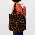thumbnail image 6 of XMXT Canvas Tote Bag for Women, Halloween Ghost Faces Pattern Large Reusable Shopping Bags, Multicolor, 6 of 7
