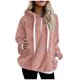 thumbnail image 1 of Sudaderas de forro polar borroso de gran tamaño para mujer con bolsillos Sudaderas con capucha de Sherpa atlético Jersey Outwear Pompotops gfhjh14102, 1 of 1