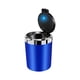 thumbnail image 2 of Cenicero para coche con tapa | Cenicero desmontable de acero inoxidable antiolores | Cenicero portátil fácil de limpiar para coche, oficina o casa | Mini cubo de basura con luz LED azul, 2 of 9