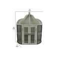thumbnail image 5 of Benjara Castle Shaped Wooden Wall Cabinet with Mesh Design, Gray and Brown, 5 of 5