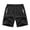 C-Black, variant on Men's Solid Color 2 Pocket Summer Ice Silk Drying Running Shorts with Zipper Pockets