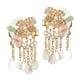thumbnail image 4 of Pinza de Pelo de Flores Horquilla de Cabello con Cuentas Borlas de Perlas de dorado, 4 of 9