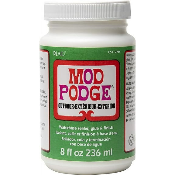 Mod Podge Waterbase Sealer, Glue and Finish for Outdoor (8-Ounce), CS11220 Clear Finish