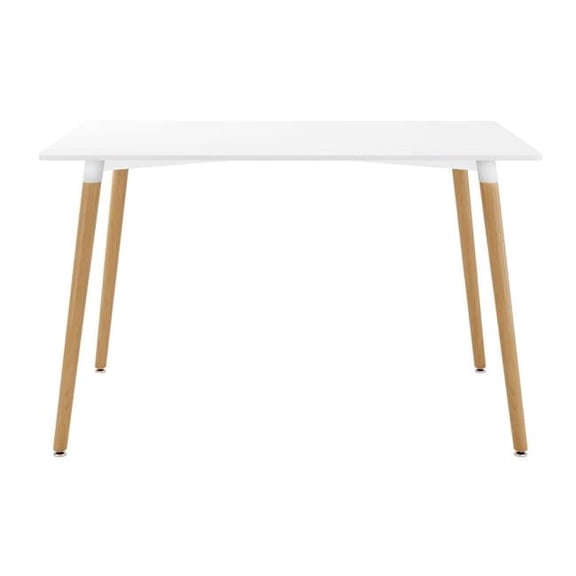 Aron Living Vincent 29.5" Rectangular Mid-Century Wood Dining Table in White