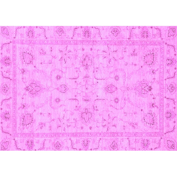 Ahgly Company Indoor Rectangle Oriental Purple Traditional Area Rugs, 5' x 7'