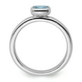 thumbnail image 5 of Sterling Silver Cushion Cut Aquamarine Ring, 5 of 5