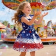 thumbnail image 5 of CAUYDY Toddler Girl Dresses 1T-6T Kid Girls 4th of July Straps Dress Baby American Flag Stars Striped Sundress Children Independence Day Outfits (Sizes 2-3 Years,Navy), 5 of 5