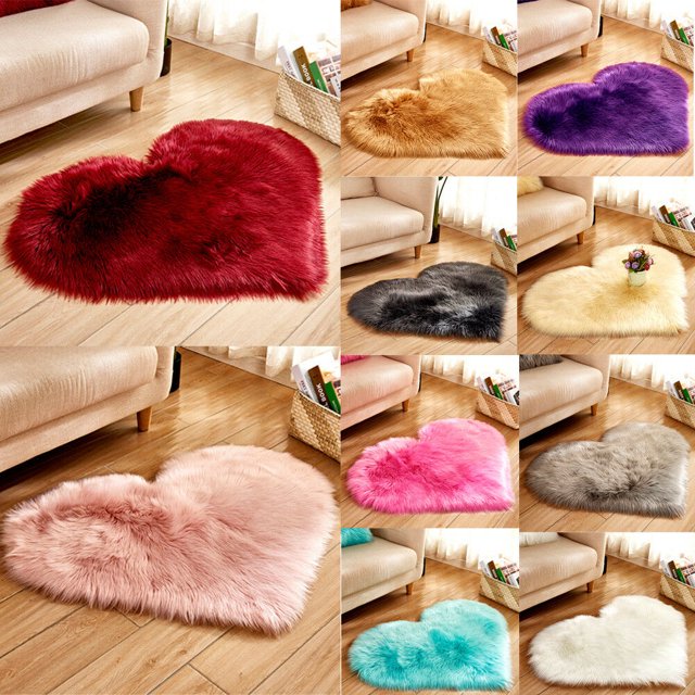 Fluffy Rugs AntiSkid Shaggy Area Rug Dining Room Home Bedroom Carpet