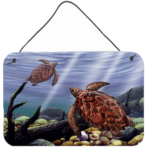 Carolines Treasures PTW2042DS812 Sea Turtles Wall or Door Hanging Prints  8x12 multicolor