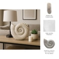 thumbnail image 6 of Decorative Woven Seashell Sculpture Statue - Home Decor Ornament for Bathroom, Office, Room, and Living Room Decor - Perfect Decorations for Shelf and Coffee Table Decor Accent - 11", White, 6 of 14