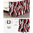 thumbnail image 3 of Red Stripe Wrap Around Bed Skirts for King Bed 16" Drop,Bed Skirt with Adjustable Elastic Belt Dust Ruffle Bed Valance for Bedroom Hotel Grey White Ombre Geometric Modern Abstract Bed Frame Cover, 3 of 7