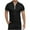 Black, variant on KBODIU Men's Regular-Fit Polo Shirt Summer Short Sleeve V Neck Soft Tees Classic Basic Zipper Tshirts (Available in Big & Tall)