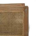 thumbnail image 4 of Ontario Chaise d'Appoint Rembourrée en Chêne et Rotin 24.5 Pouces Lin Blanc Naturel, 4 of 13