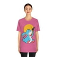 thumbnail image 4 of Little Rabbit Butterfly Sun Playful Happy Nice Unisex Jersey T- Shirts, 4 of 10