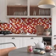 thumbnail image 2 of simhoa PVC Waterproof Mosaic Wall Sticker Decal Home Wall Tile Decor 500x20cm 01 001, 2 of 8
