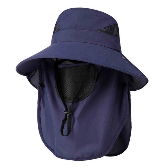 Jamicy Sun Hat for Men Women, Breathable Adjustable Outdoor Uv Sun Protection Wide Brim Hat with Face Cover Neck Flap for Fishing Hiking Hats