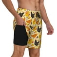 thumbnail image 3 of Daiia Funny Chicken Mens Swim Trunks Swim Shorts Quick Dry Swim Shorts with Mesh Lining Pockets-XX-Large, 3 of 9