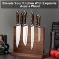 thumbnail image 3 of Magnetic Knife Holder - Double Sided Magnetic Knife Block Without Knives - Wooden Universal Knife Stand Strong Enhanced Magnets -Knife Display Rack for Kitchen Counter Multifunctional Storage, 3 of 4