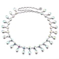 thumbnail image 4 of Chic mujeres cristal Rhinestone Metal cadera cintura vientre cadena cinturón Multicolor Zulema Las mujeres correa de cadena, 4 of 7
