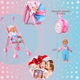 thumbnail image 6 of My First Baby Doll Stroller - Soft Body Talking Baby Doll Included Fun Play Combo Set for Babies Infants Toddlers Girls Kids, 6 of 7