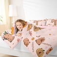 thumbnail image 3 of Erosebridal Monogrammed T Kids Twin Bedding Sets, Capybara Girls Bedding Comforter Set, Pink Reversible, 7-Piece, 3 of 7