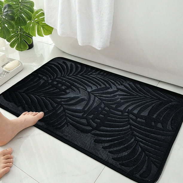 Alfombrilla de baño absorbente para la entrada de la ducha | Alfombra antideslizante para el baño | Alfombra de secado rápido para la entrada del baño | Alfombra de baño de color liso para el hogar