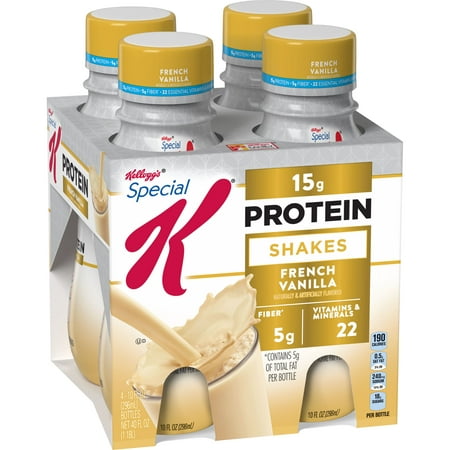 (3 Pack) Kellogg's Special K Protein Shake, French Vanilla, 15g Protein, 4 (Best Special K Bars)