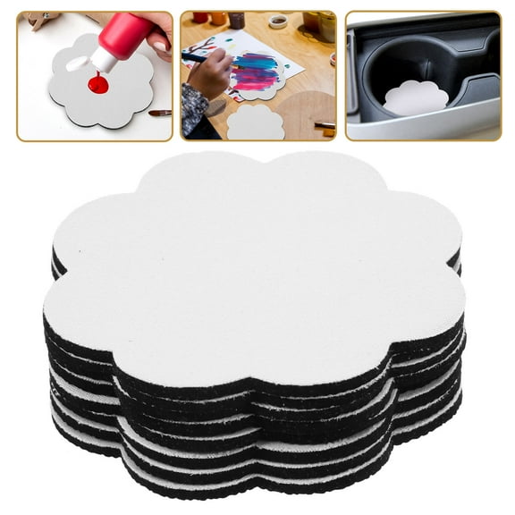 30pcs Sublimation Cup Coaster Flower Shaped Blank Cup Mat Printable Cup Coasters Small Blanks Coaster