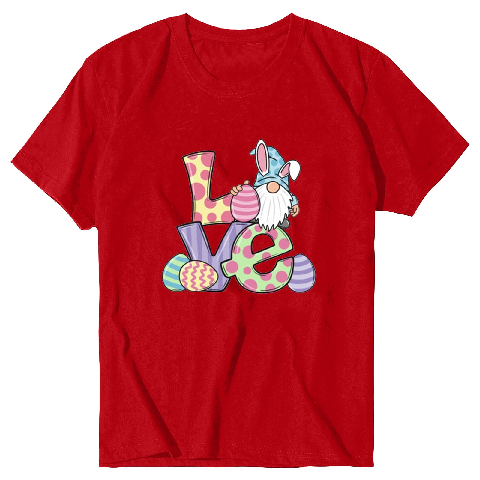 Happy Easter Cute Bunny Tops Women'S 